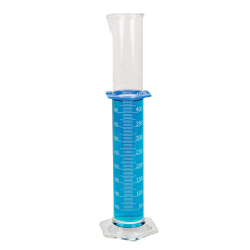 500mL Glass Cylinder with Hex Base & Double Metric Scale